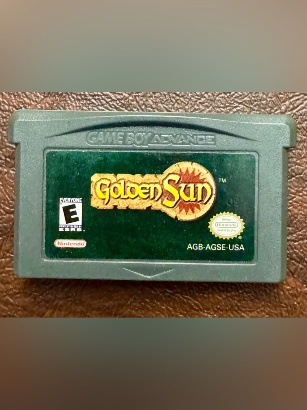 Nintendo Game Boy Advance Golden Sun Cartridge - Green Label & Gray Shell